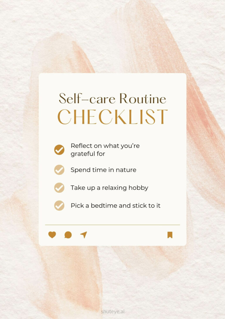 Printable Self Care Checklist To Take Care Of Your Daily Needs Shuteye