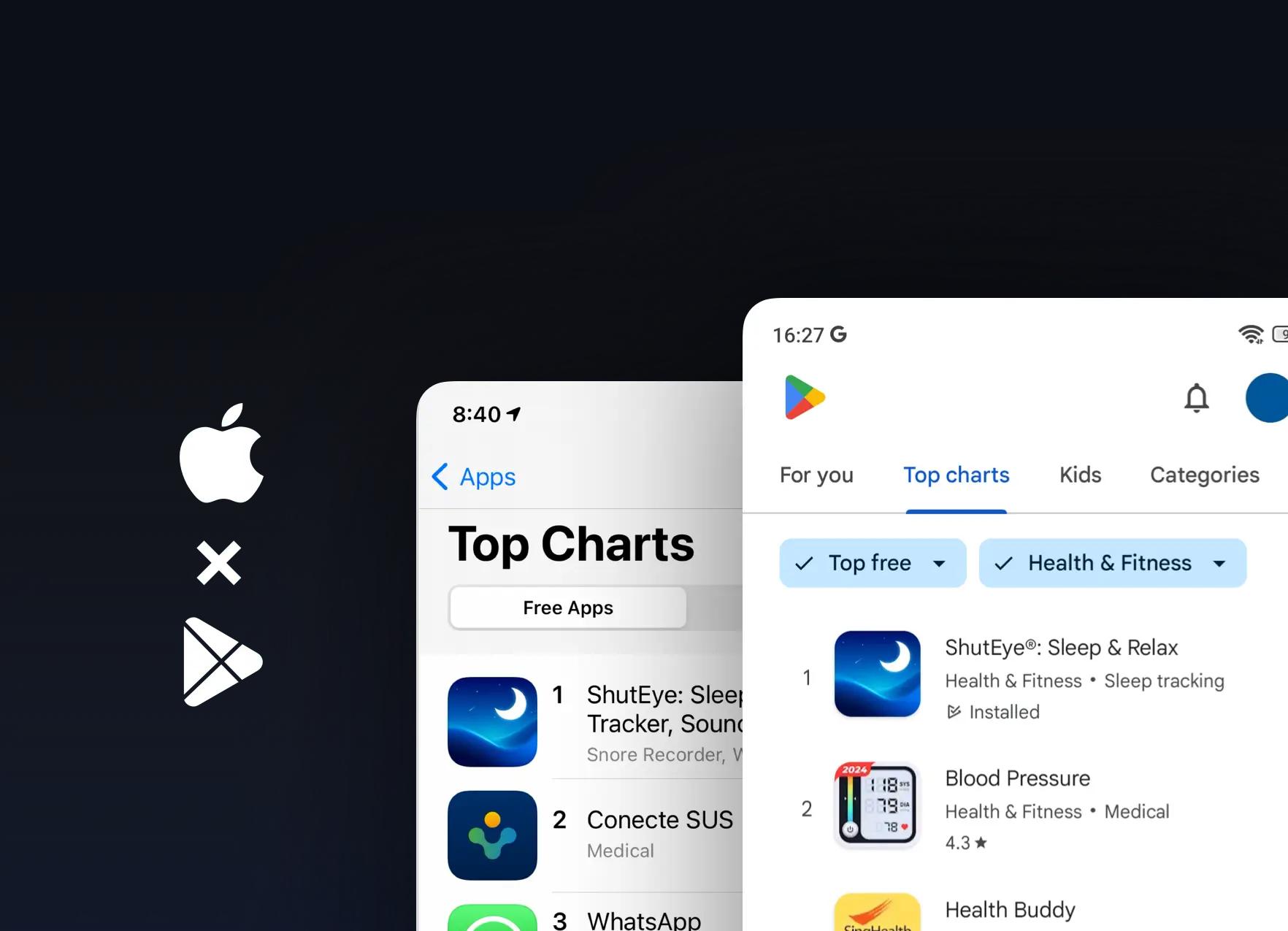 Shuteye top health app in App Store and Google Play