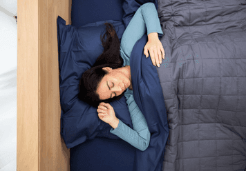 sleeping with a weighted blanket