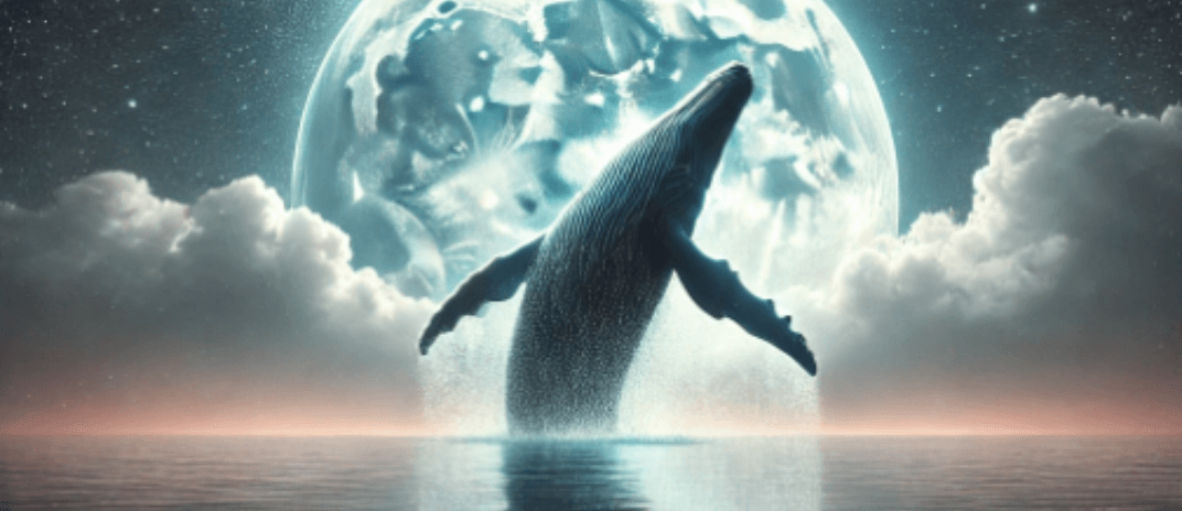 Whale breaching under a starlit sky, symbolizing emotional depth and transformation. Dreams About Whales: What Do They Mean? Full Dream Meanings