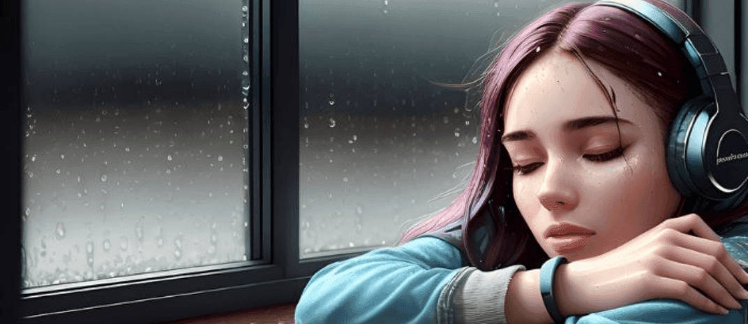 does rain sound help fall asleep quickly