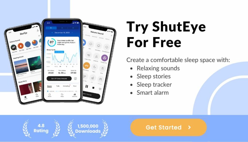 ShutEye app sleep tracker sounds