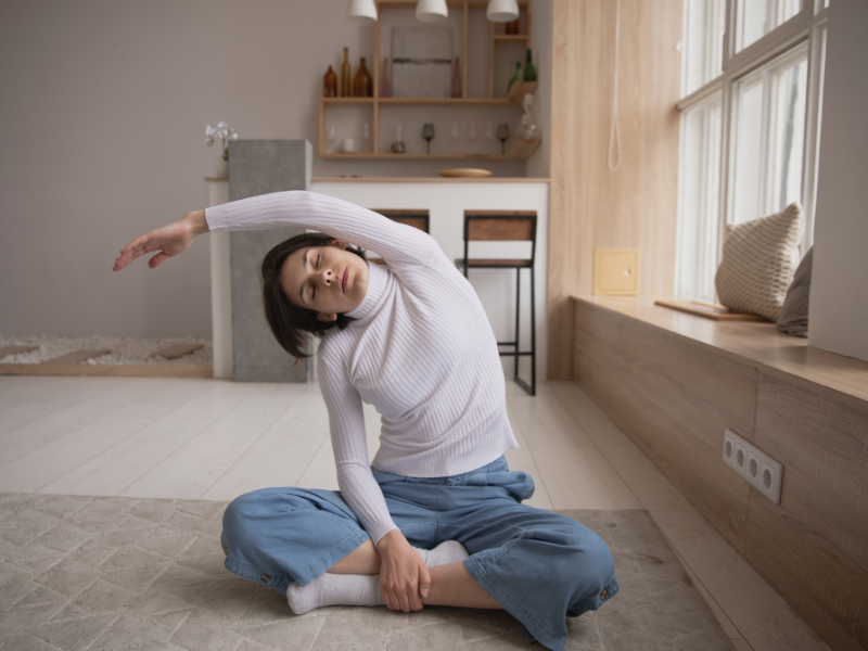 stretch when you feel like you need to calm yourself down