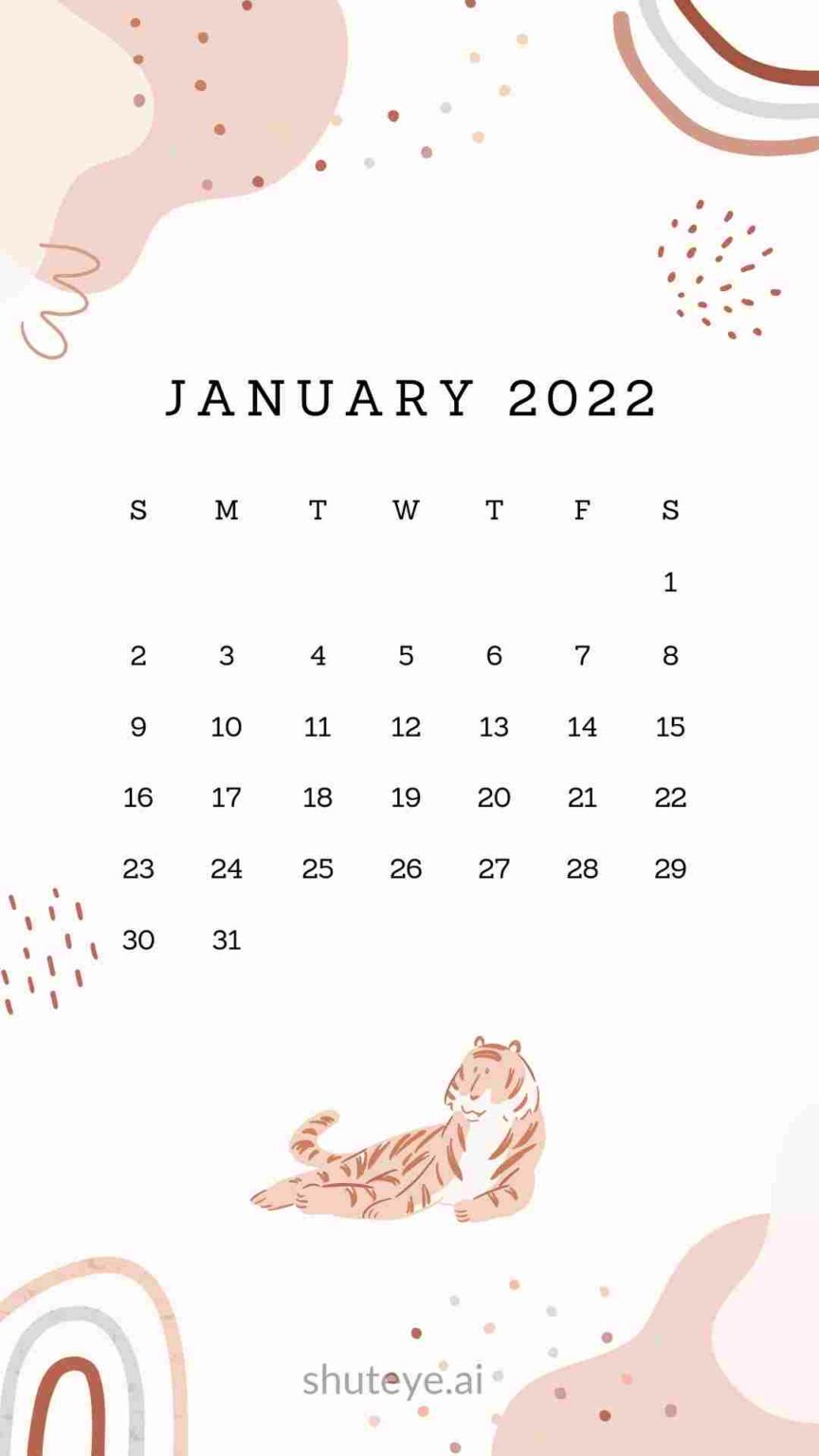Printable January Calendar 2022 | Free Printable Calendars - ShutEye