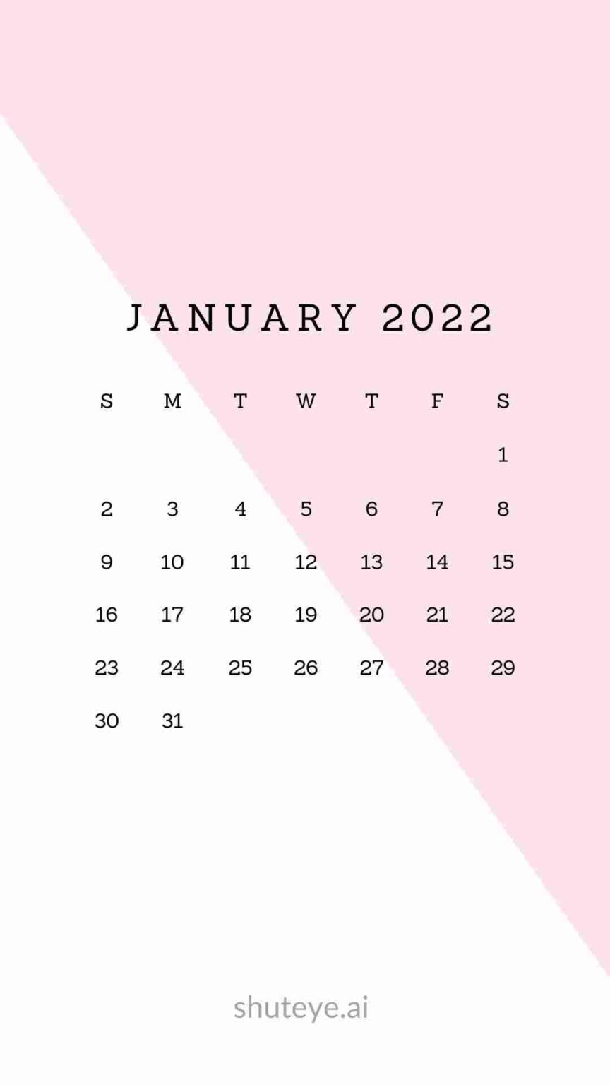 Printable January Calendar 2022 | Free Printable Calendars - ShutEye