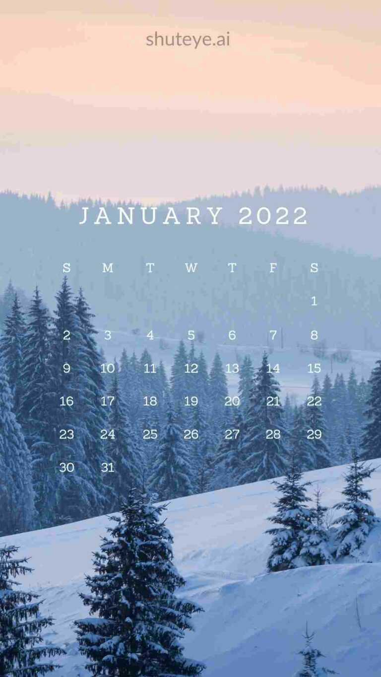 Printable January Calendar 2022 | Free Printable Calendars - ShutEye