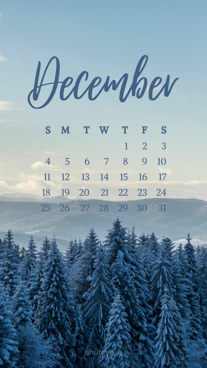 Printable December Calendar 2024 | Free Printable Calendars - ShutEye