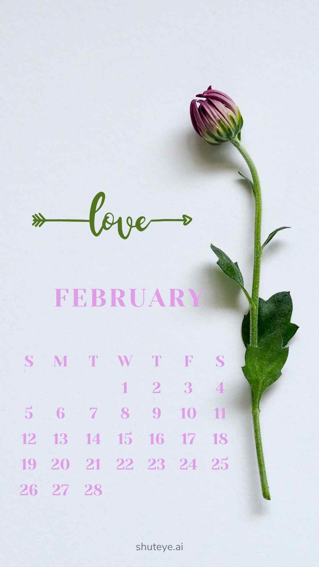 Printable February Calendar 2024 | Free Printable Calendars - ShutEye