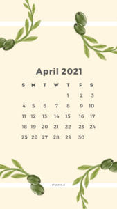 April Calendar 2021 | Free Printable Calendars - ShutEye