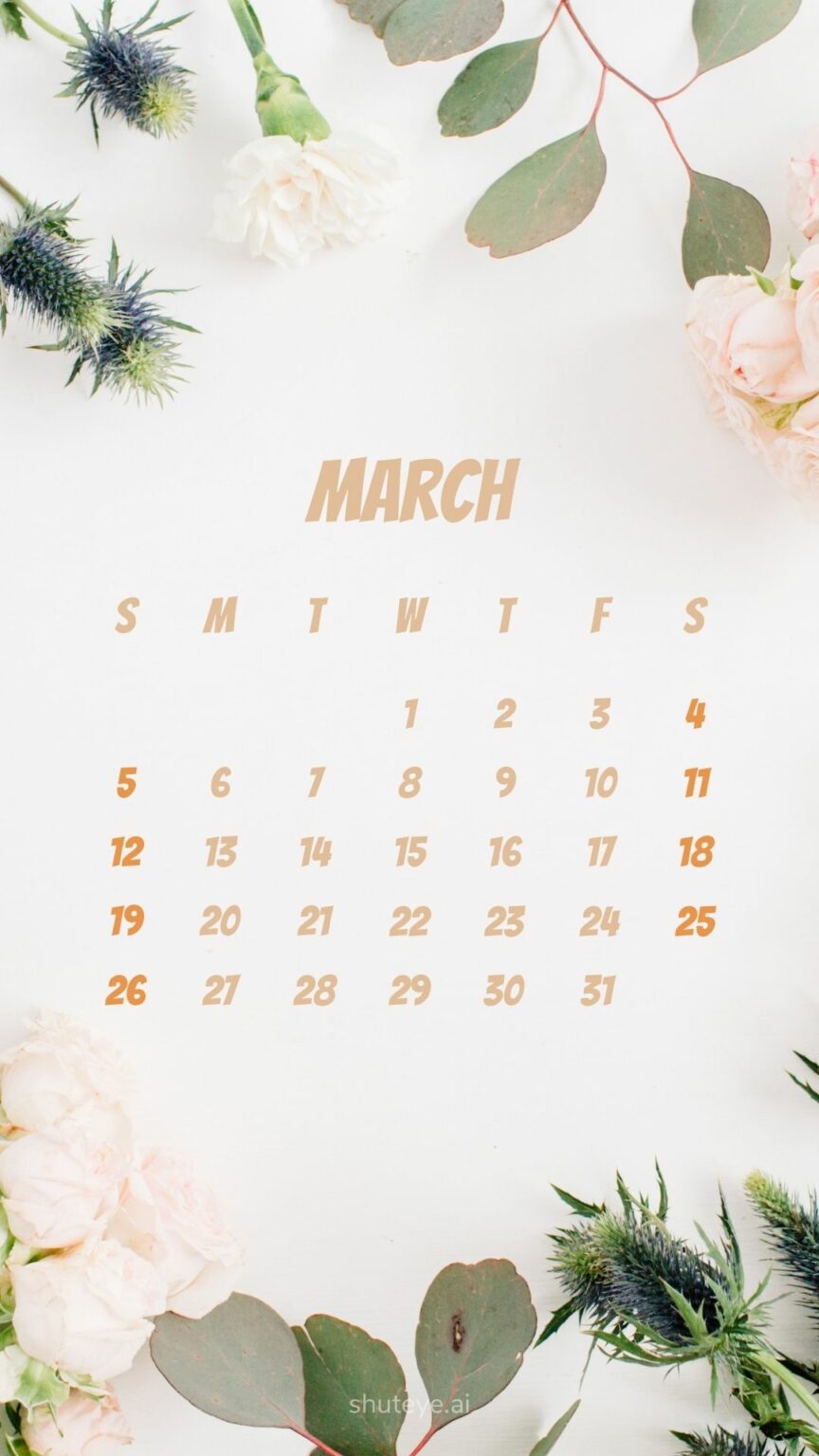 Printable March Calendar 2024 | Free Printable Calendars - ShutEye