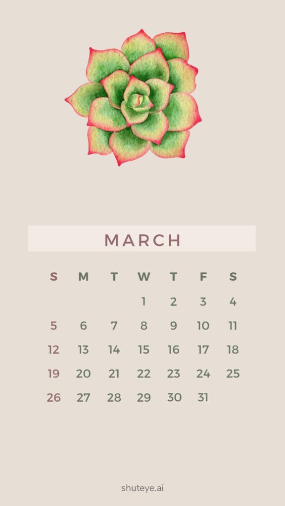 Free Printable March Calendar 2023