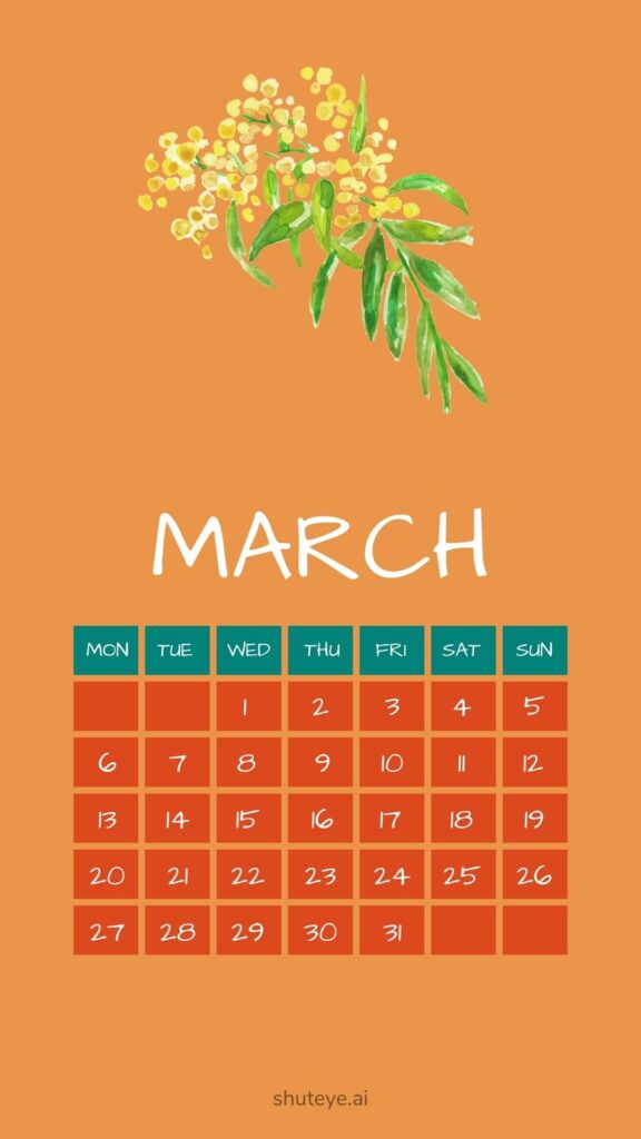 Free Printable March Calendar 2023