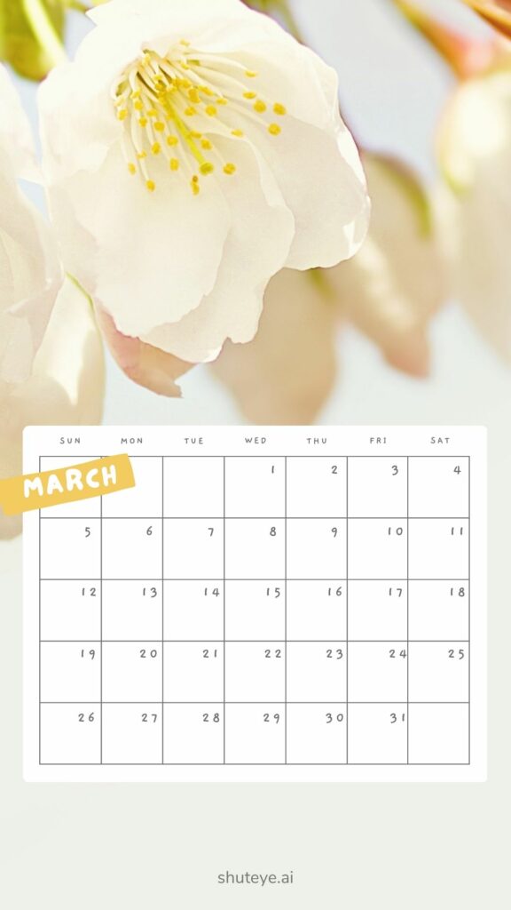 Printable March Calendar 2024