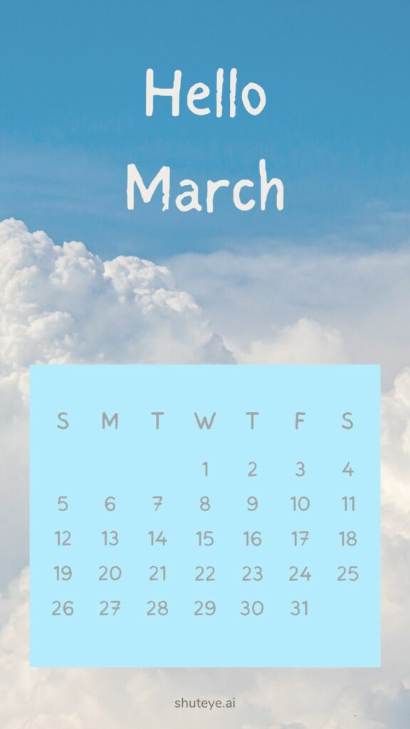 Free Printable March Calendar 2023