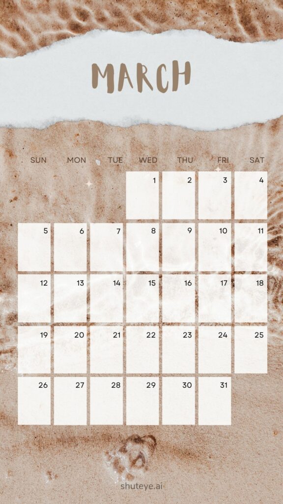 Free Printable March Calendar 2023