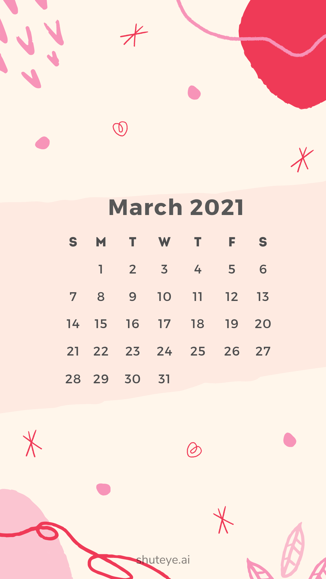 March Calendar 2021 