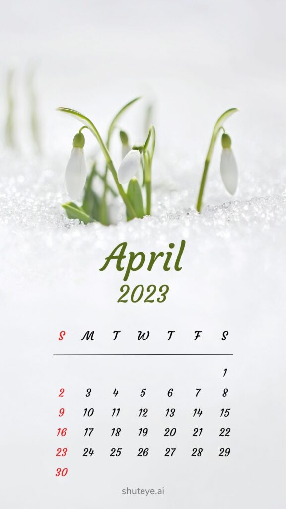 April 2023 Calendar 30
