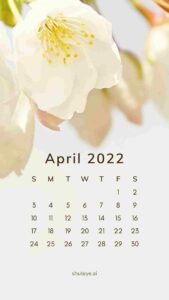 Printable April Calendar 2022 | Free Printable Calendars - ShutEye