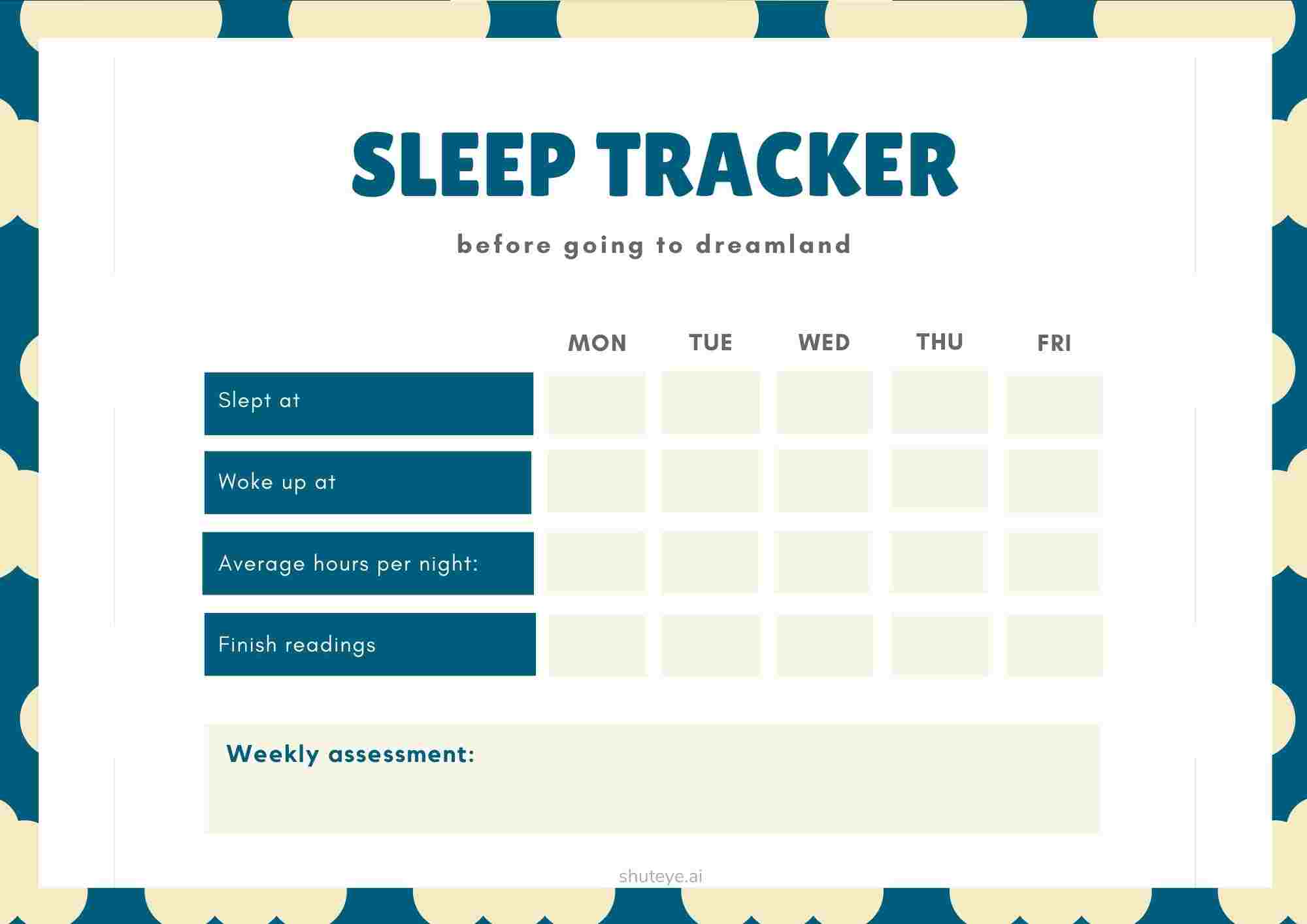 20+ Sleep Tracker Bullet Journal Ideas Printable Sleep Tracker ShutEye