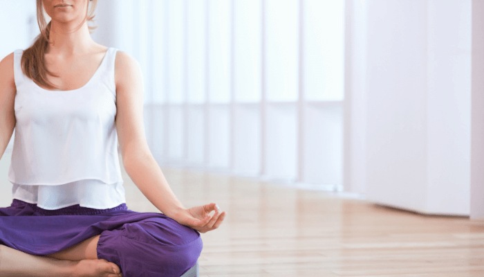 woman doing yoga