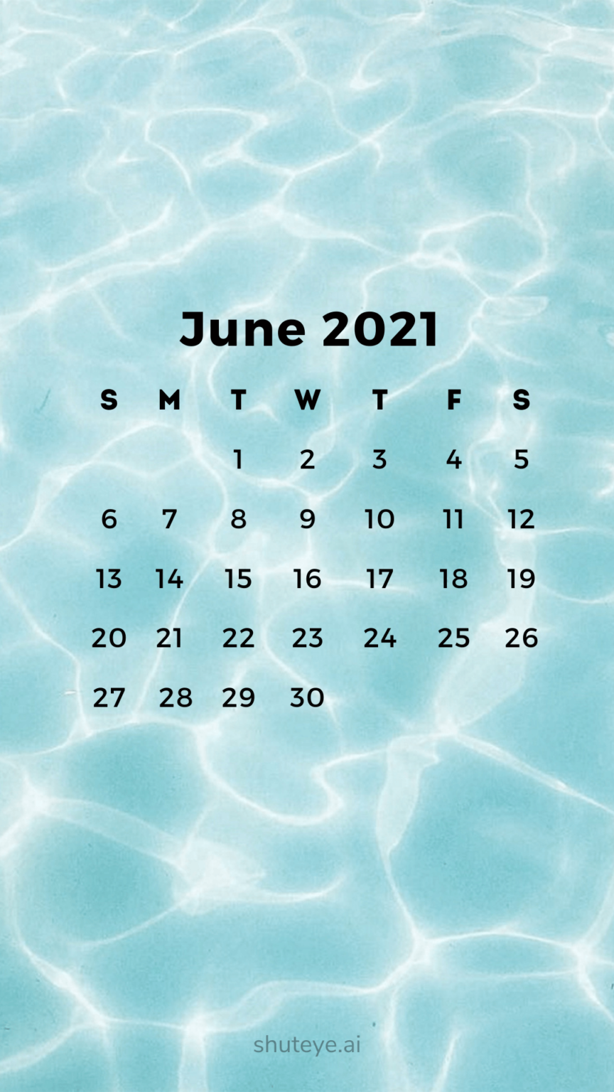 Printable June Calendar 2021 | Free Printable Calendars - ShutEye