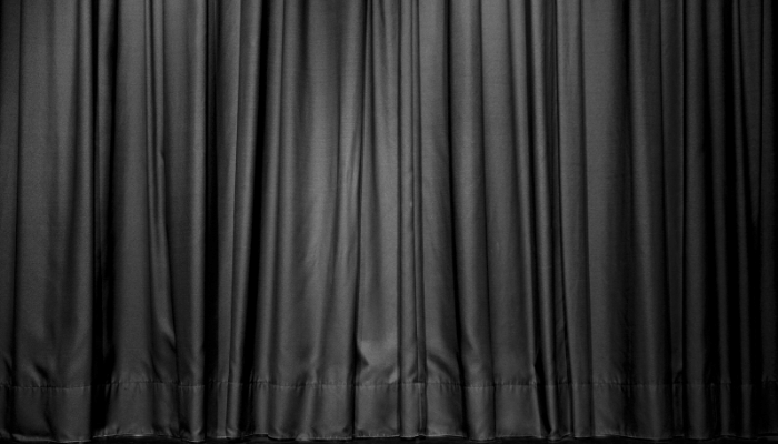 black curtain