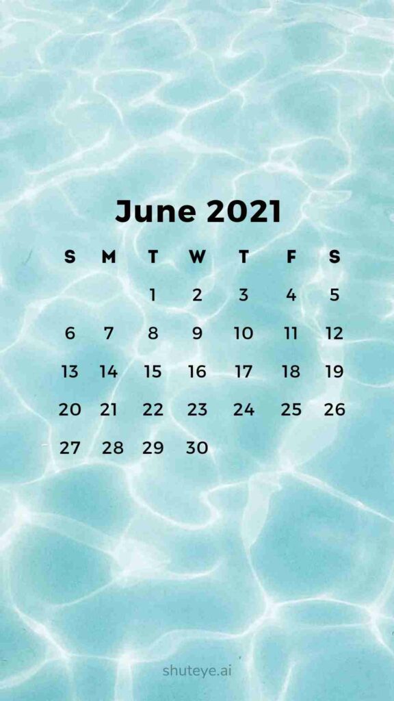 ShutEye Free Printable June Calendar1