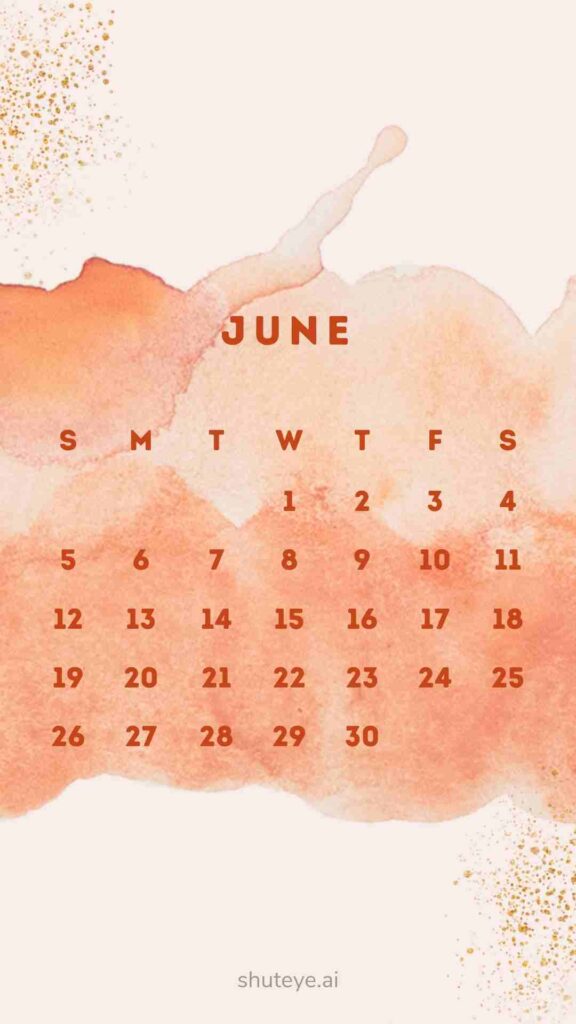 cute calendar 2022 june
