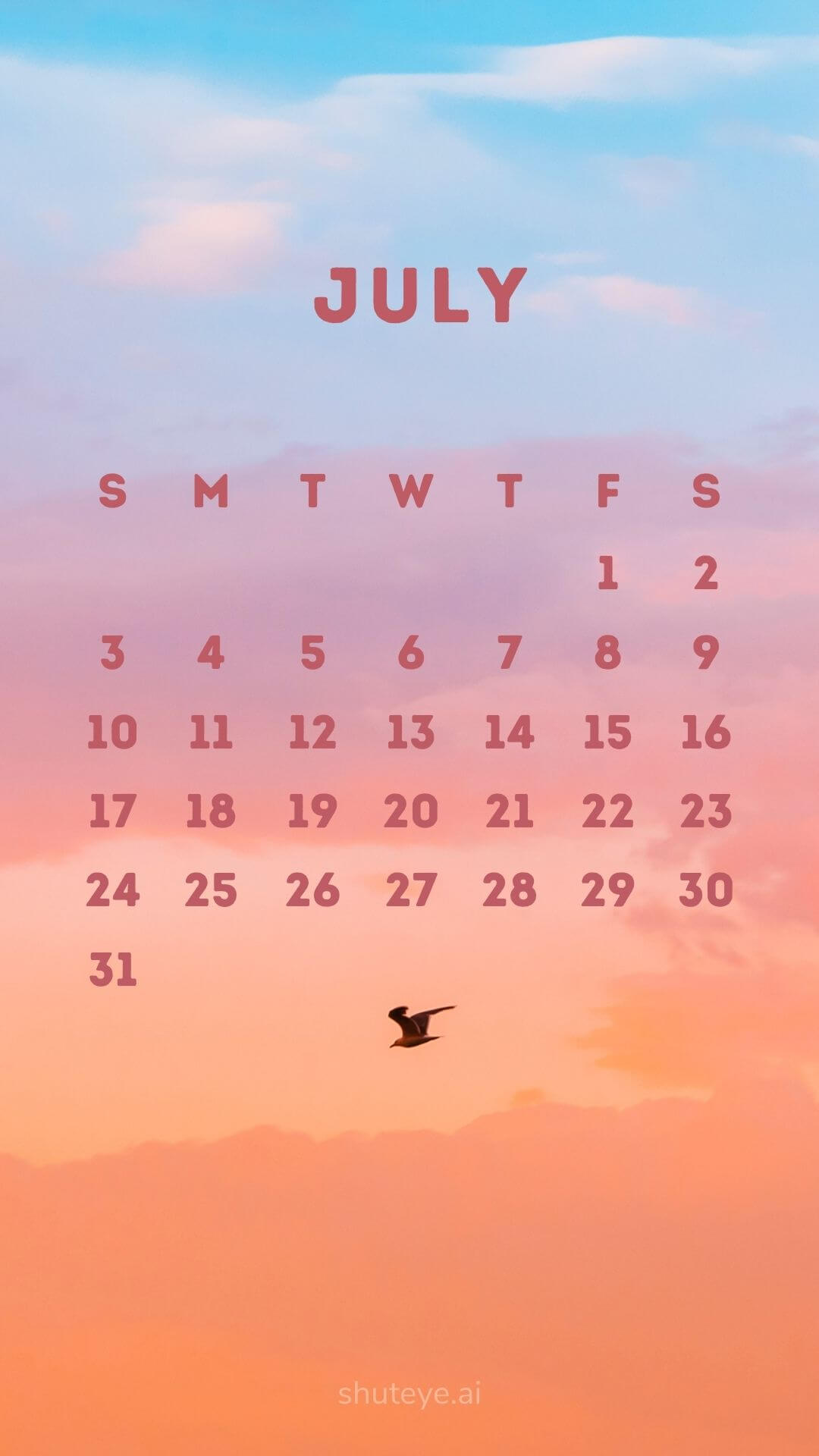 Printable July Calendar 2024 | Free Printable Calendars - ShutEye