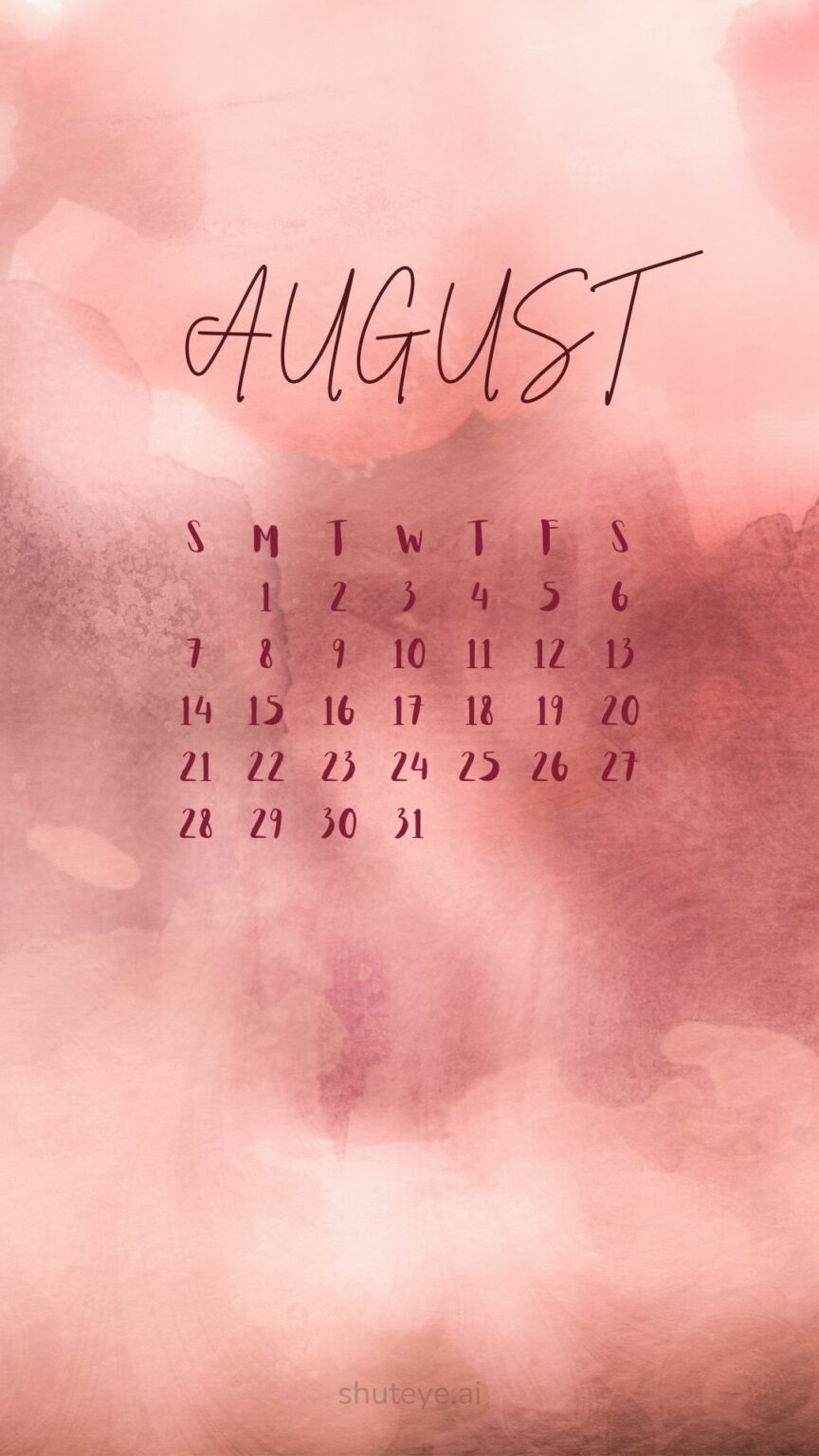 Printable August Calendar 2023 Free Printable Calendars ShutEye