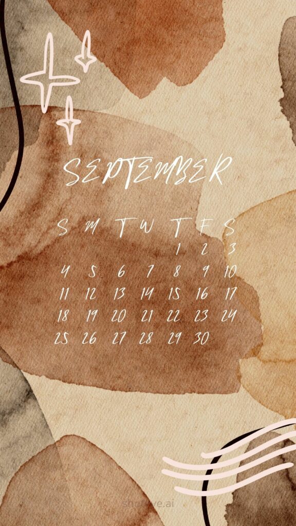 ShutEye Printable September Calendar 2022