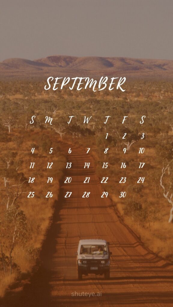 ShutEye Printable September Calendar 2022