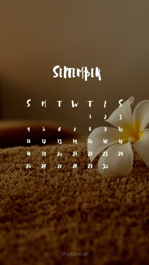 ShutEye Printable September Calendar 2022