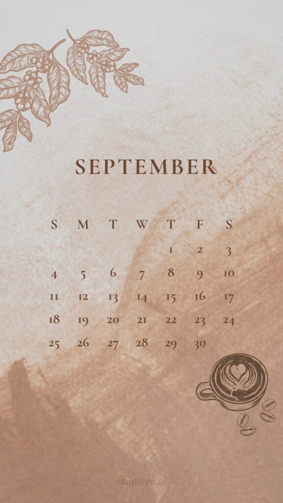 ShutEye Printable September Calendar 2022