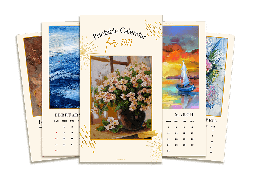 ShutEye free printable calendars monthly calendar 2021