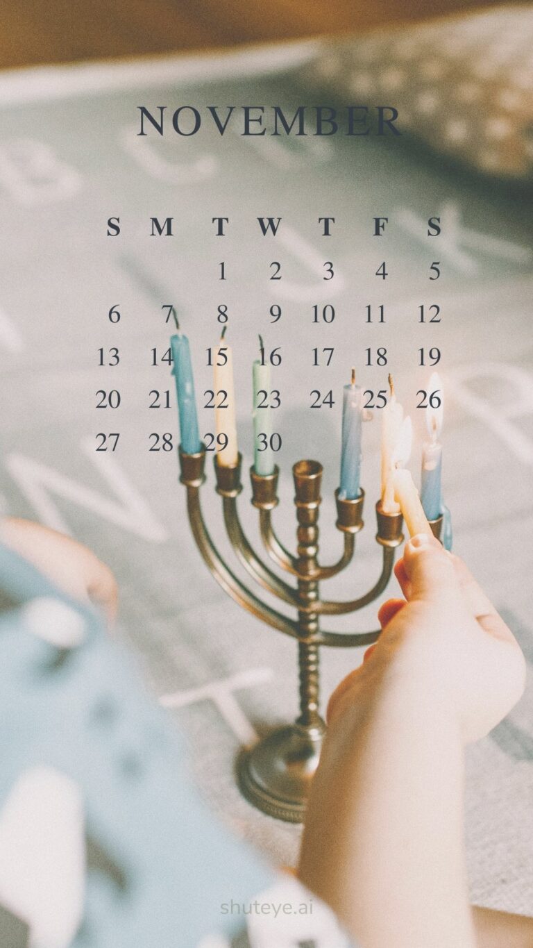 100+ Printable November Calendar Ideas | Free Calendars 2024 - ShutEye