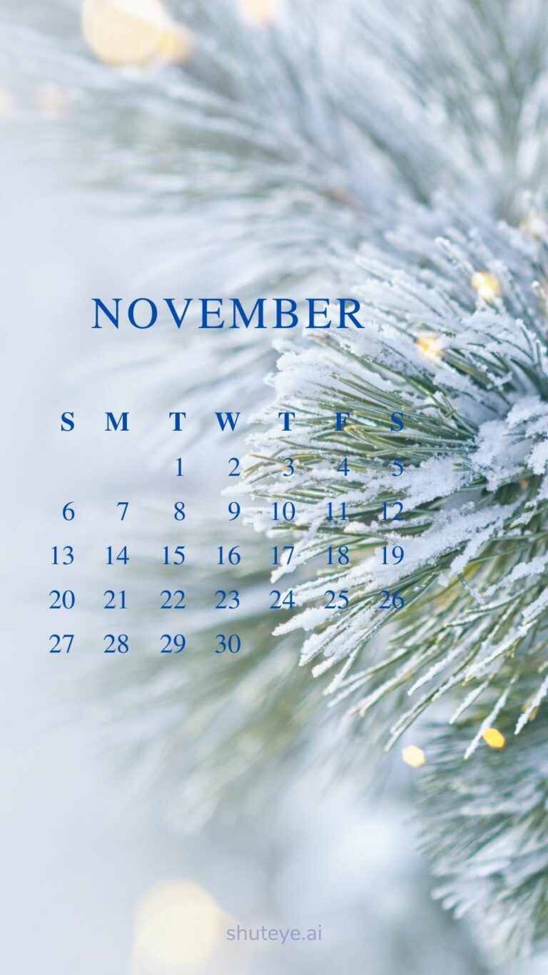 100+ Printable November Calendar Ideas | Free Calendars 2023 - ShutEye