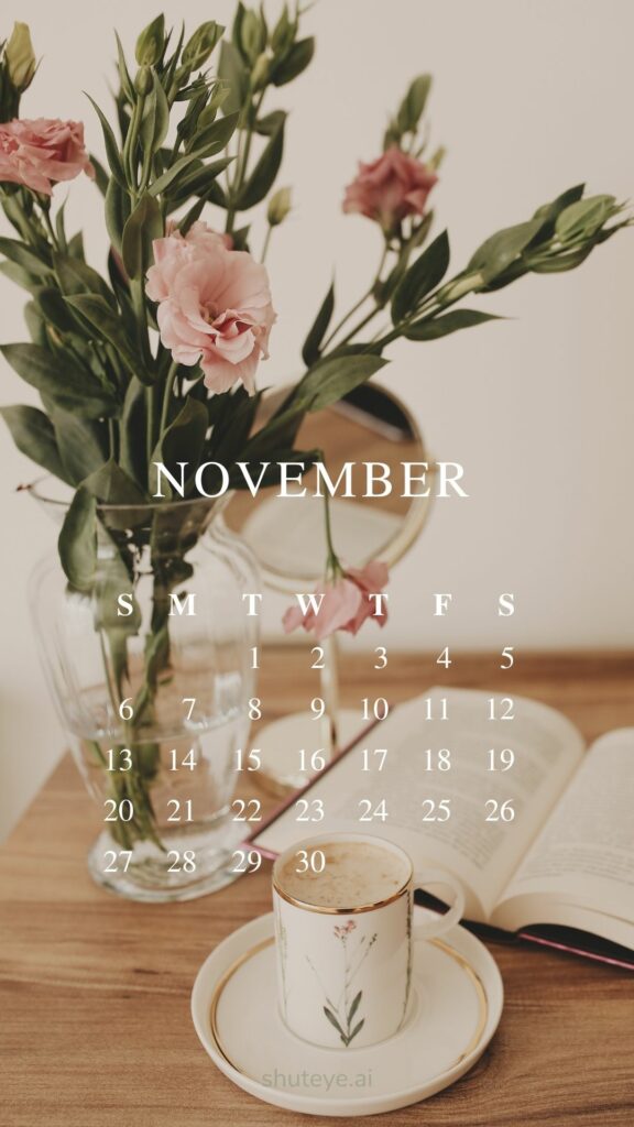 ShutEye Printable November Calendar 2022