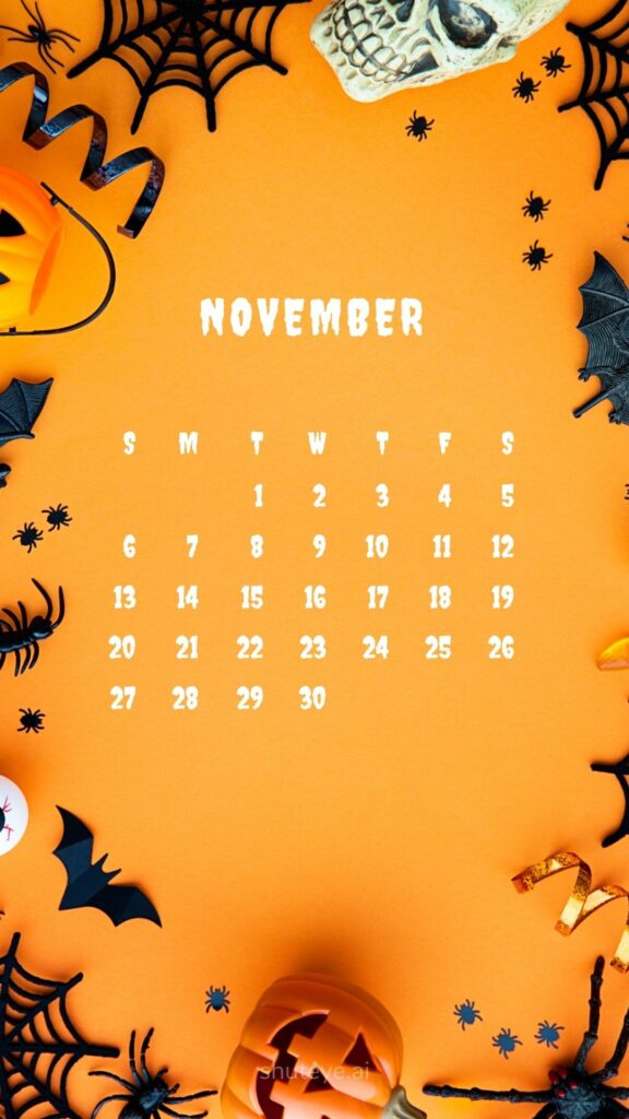 ShutEye Printable November Calendar 2022