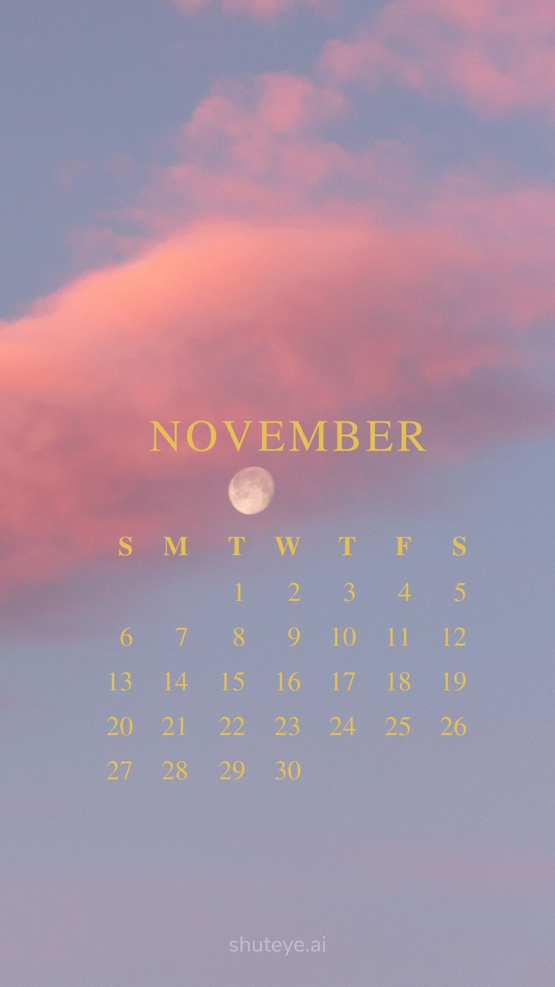 100+ Printable November Calendar Ideas | Free Calendars 2023 - ShutEye
