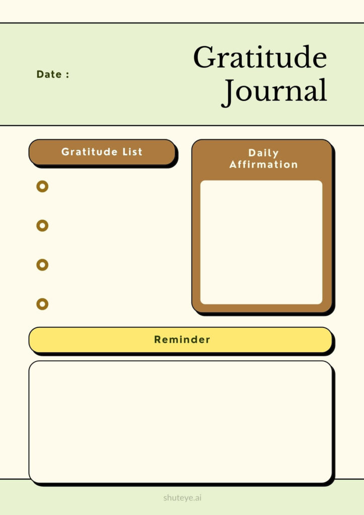 ShutEye gratitude pages