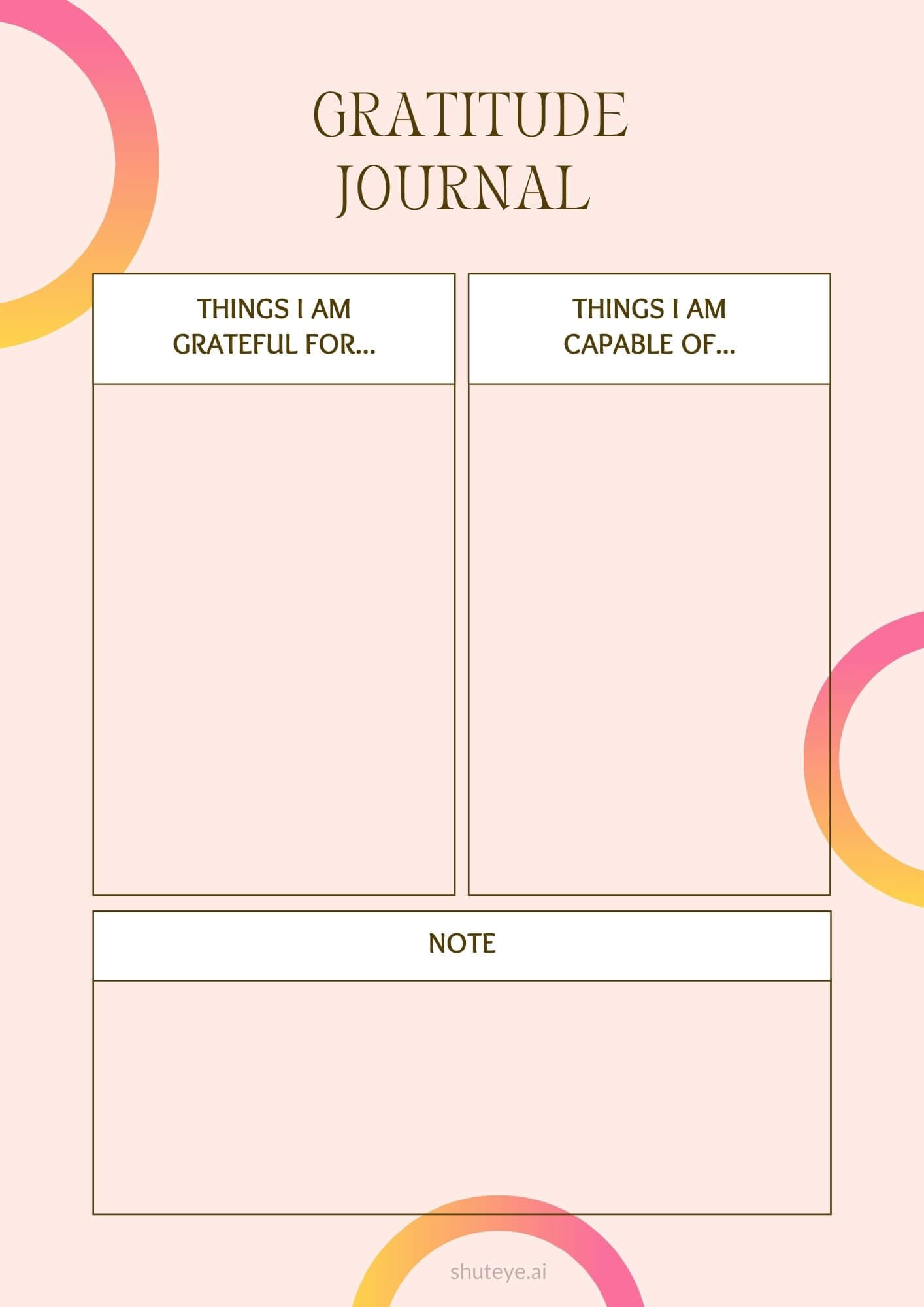 19 Fantastic Gratitude Journal Prompts and Template for 2023 - ShutEye