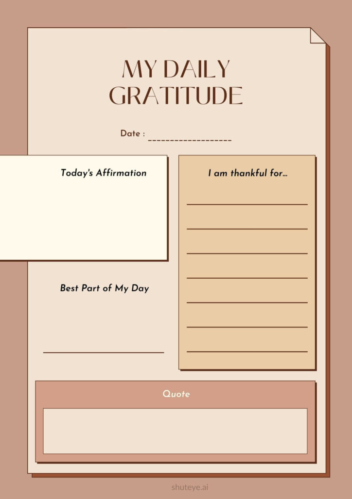 Free Printable Gratitude Journal Pdf with Prompts - AnjaHome