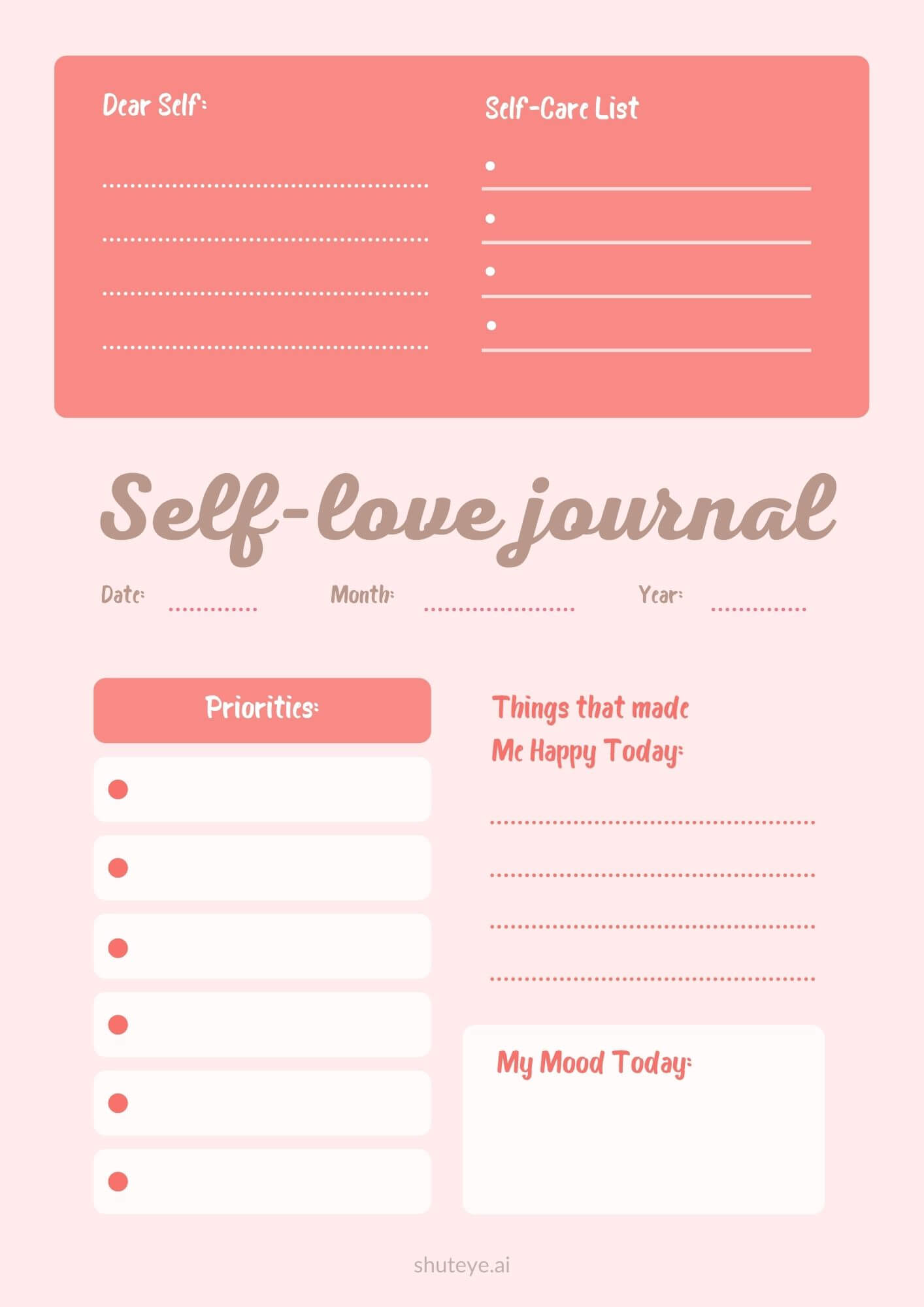 18 Best Self-Love Journal Prompts to Improve Your Self-Esteem - ShutEye