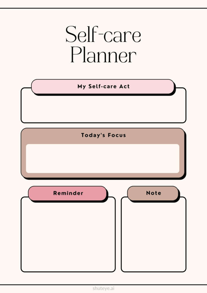 21 Free Printable Self-care Planner Templates for a Better You - ShutEye