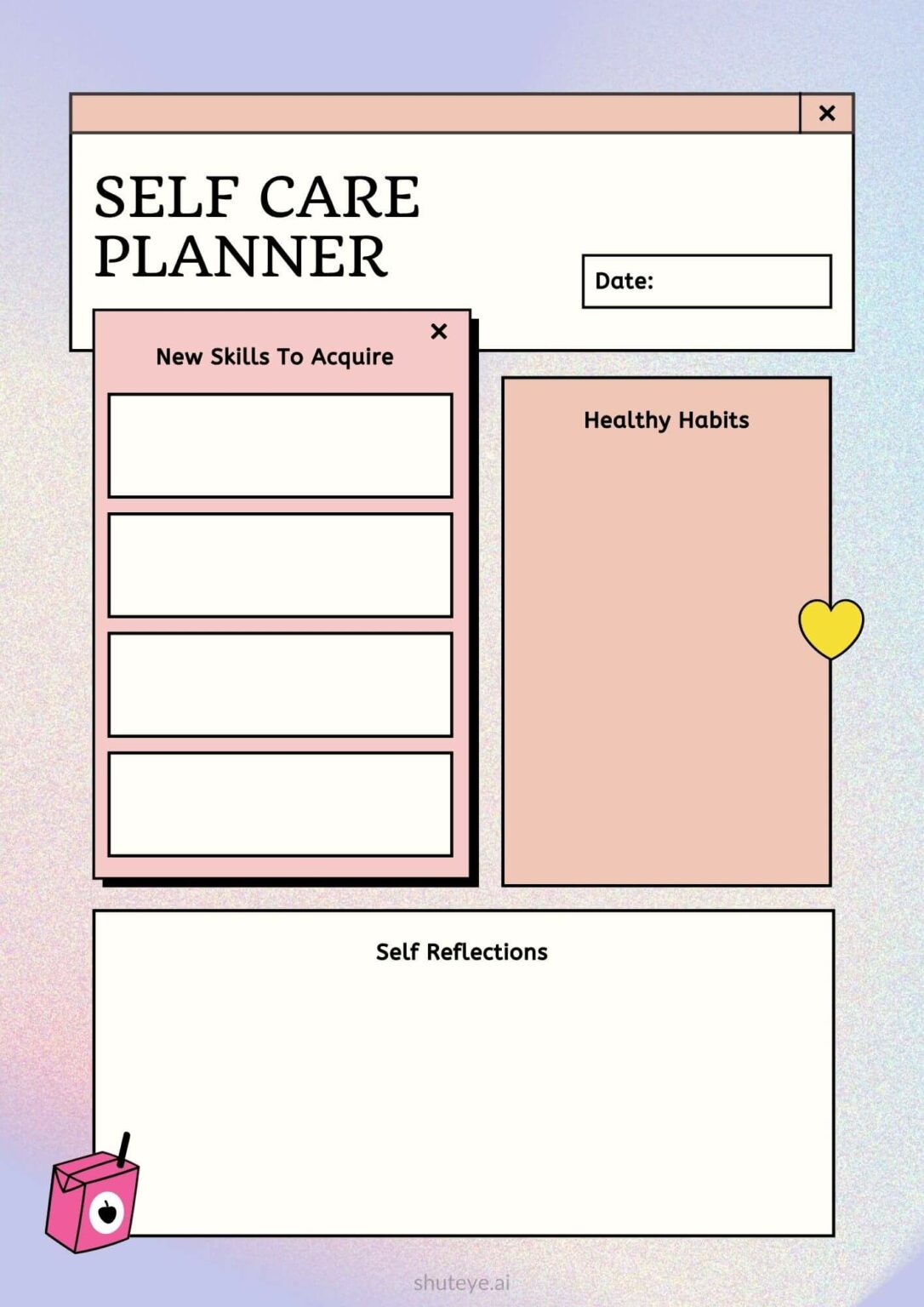 21 Free Printable Selfcare Planner Templates for a Better You ShutEye