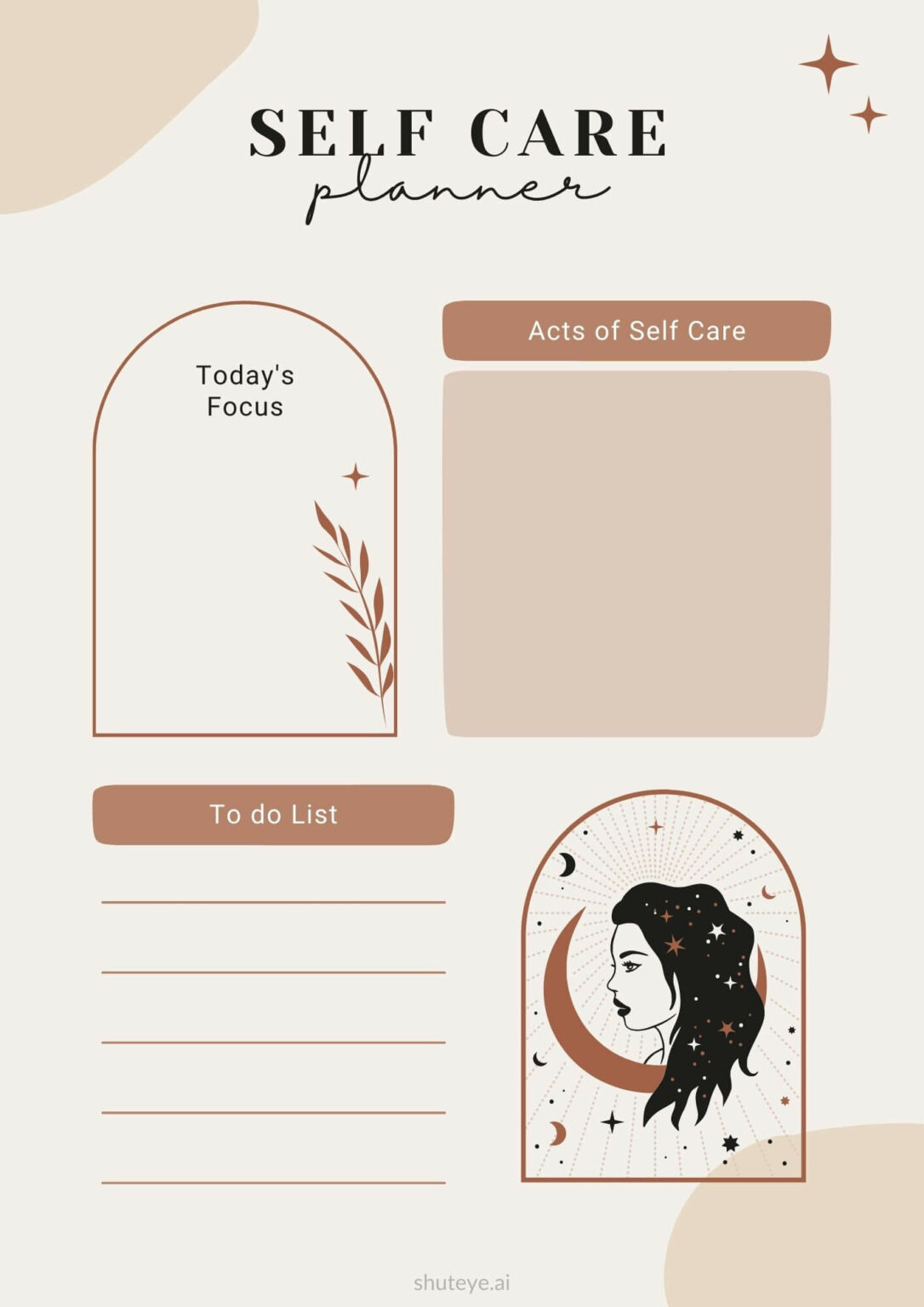 21 Free Printable Selfcare Planner Templates for a Better You ShutEye