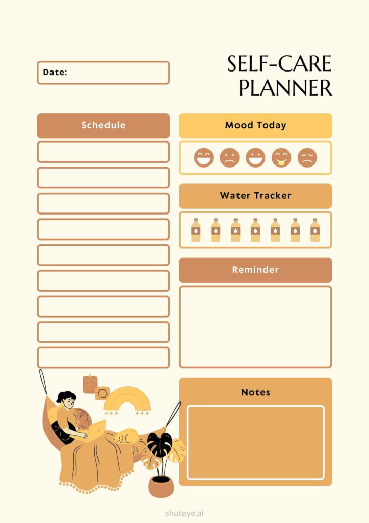 21 Free Printable Self care Planner Templates For A Better You ShutEye