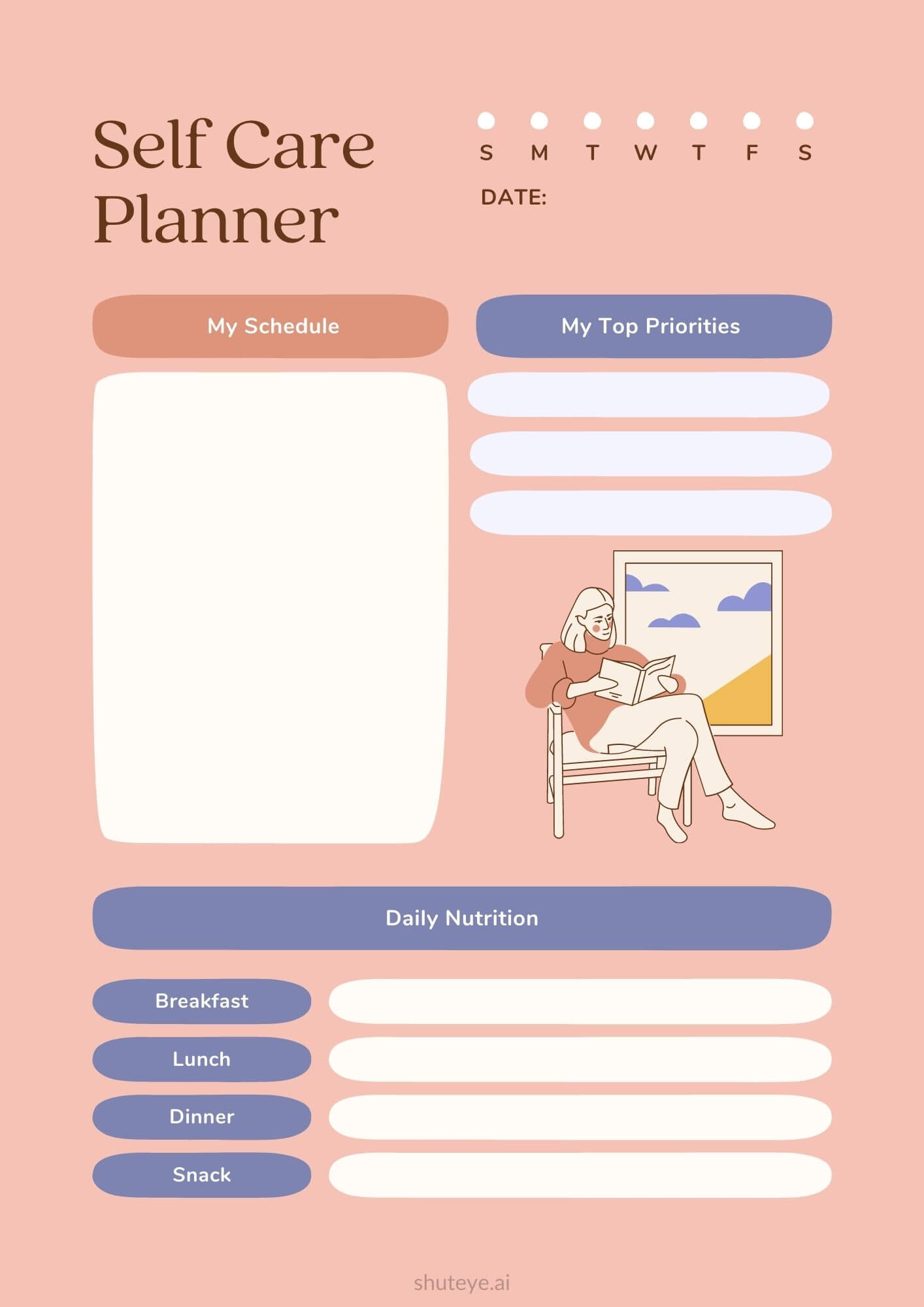 21 Free Printable Selfcare Planner Templates for a Better You ShutEye