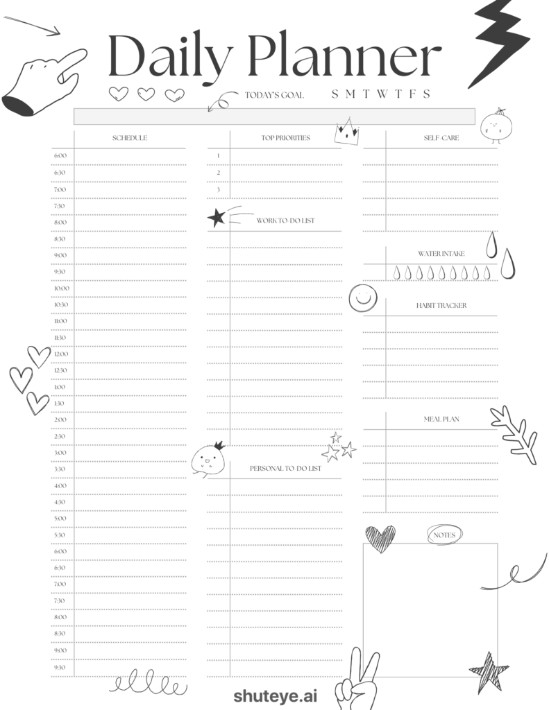 daily planner template